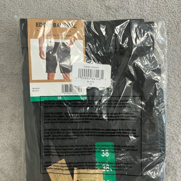 NEW Eddie Bauer Men's Size 38 Rainier 10" Tech Short Black Outdoor Cargo - Picture 2 of 9